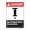 Signmission ANSI Danger, 10" X 7", Rigid Plastic, OS-DS-P-710-L-19885 OS-DS-P-710-L-19885 - alternate 1